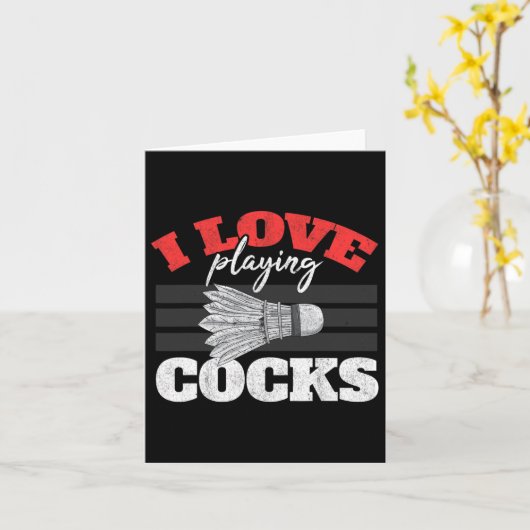 Ik ben dol op het spelen van een shuttle Birdie Ba Kaart (Gele Bloem)