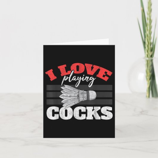 Ik ben dol op het spelen van een shuttle Birdie Ba Kaart (Voorkant)