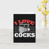 Ik ben dol op het spelen van een shuttle Birdie Ba Kaart (Gele Bloem)