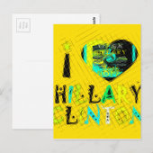 Ik ben dol op Hillary USA Art Print Briefkaart (Voorkant / Achterkant)