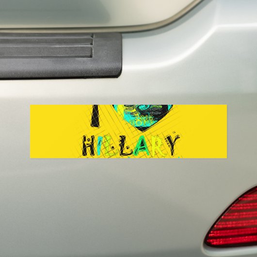 Ik ben dol op Hillary USA Art Print Bumpersticker (Op auto)
