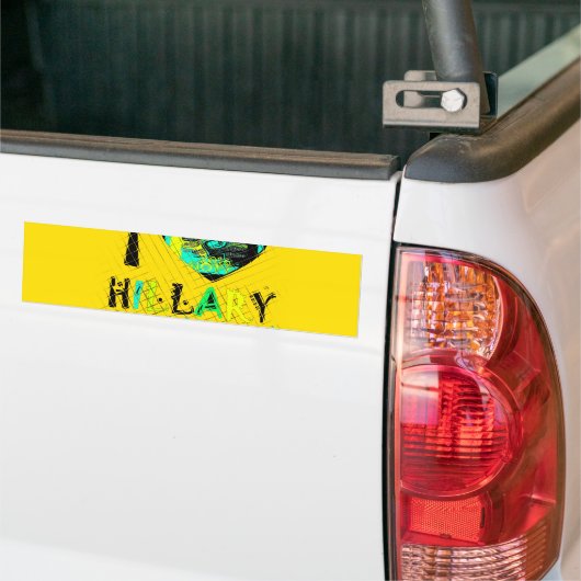 Ik ben dol op Hillary USA Art Print Bumpersticker (Op Truck)