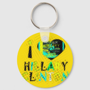 Ik ben dol op Hillary USA Art Print Sleutelhanger