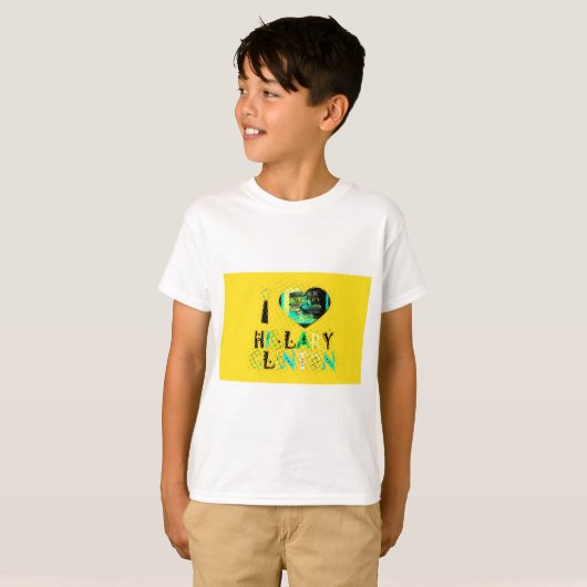 Ik ben dol op Hillary USA Art Print T-shirt (Voorkant volledig)