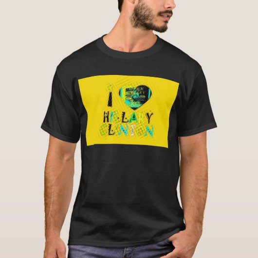 Ik ben dol op Hillary USA Art Print T-shirt (Voorkant)