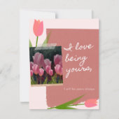 Ik ben dol op jullie zijn met Tulip Romantic Valen Feestdagenkaart (Voorkant)