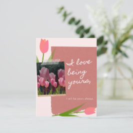 Ik ben dol op jullie zijn met Tulip Romantic Valen Feestdagenkaart