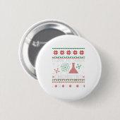 Ik ben dol op kerstcadeautjes voor de chemie ronde button 5,7 cm (Voorkant /achterkant)