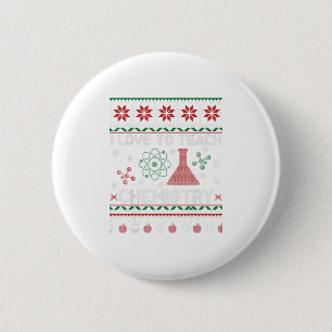 Ik ben dol op kerstcadeautjes voor de chemie ronde button 5,7 cm