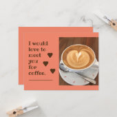 Ik ben dol op koffie-wenskaart kaart (Voorkant / Achterkant in situ)