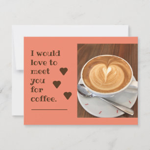 Ik ben dol op koffie-wenskaart kaart