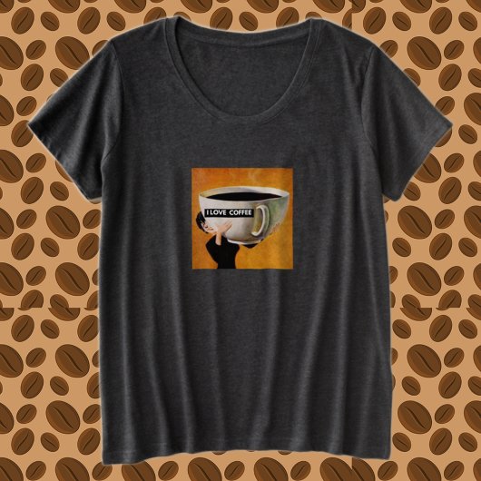 Ik ben dol op koffiegigant Mok Knuffel T-shirt