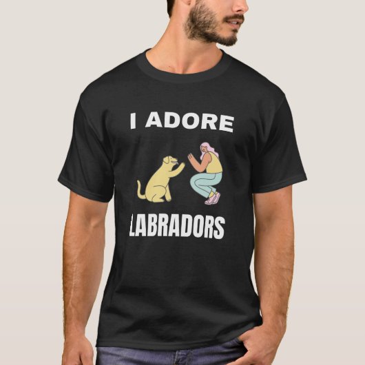 Ik ben dol op labradors t-shirt (Voorkant)