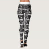 Ik ben dol op Leggings van zwart-witvrouwen (Achterkant)