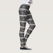 Ik ben dol op Leggings van zwart-witvrouwen (Rechts)