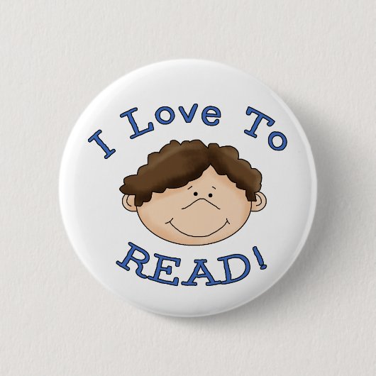 Ik ben dol op lezen ronde button 5,7 cm (Voorkant)
