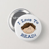 Ik ben dol op lezen ronde button 5,7 cm (Voorkant /achterkant)