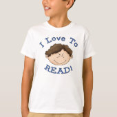 Ik ben dol op lezen t-shirt (Voorkant)