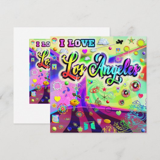 Ik ben dol op Los Angeles Cool Energy Holiday Kaar Feestdagenkaart (Voorkant / Achterkant)