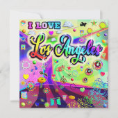 Ik ben dol op Los Angeles Cool Energy Holiday Kaar Feestdagenkaart (Voorkant)