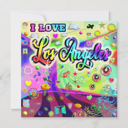 Ik ben dol op Los Angeles Cool Energy Holiday Kaar Feestdagenkaart (Voorkant)