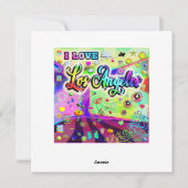 Ik ben dol op Los Angeles Cool Energy Holiday Kaar Feestdagenkaart (Achterkant)