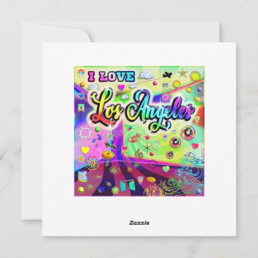 Ik ben dol op Los Angeles Cool Energy Holiday Kaar Feestdagenkaart (Achterkant)