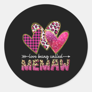 Ik ben dol op Memaw Grandma Valentijn Moeder Ronde Sticker