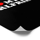 Ik ben dol op mijn AI Vriendin Funny Graphic Poster (Hoek)