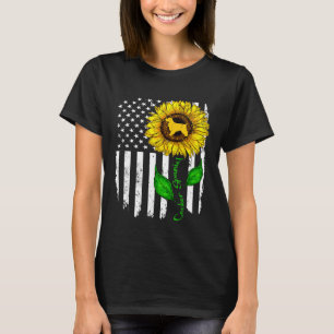 Ik ben dol op mijn Amerikaanse vlag en zonnesloop. T-shirt