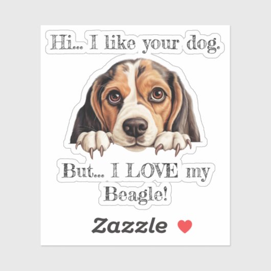 Ik ben dol op mijn Beagle Vinyl Sticker (Vel)