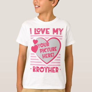 Ik ben dol op mijn broer Custom Brother Photo T-Sh T-shirt