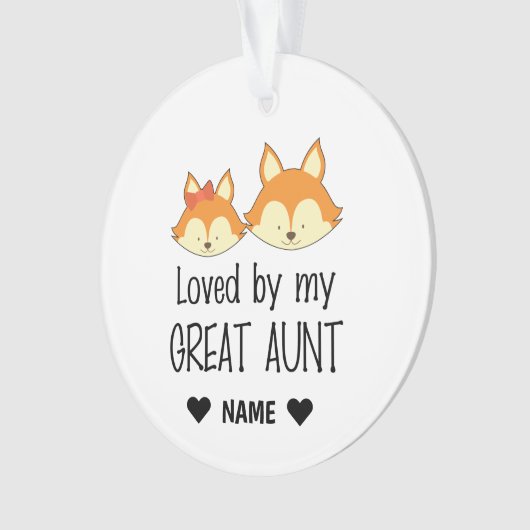 Ik ben dol op mijn tante Fox Ornament (voorkant)