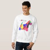Ik ben dol op mijn witte sweatshirt (Voorkant volledig)