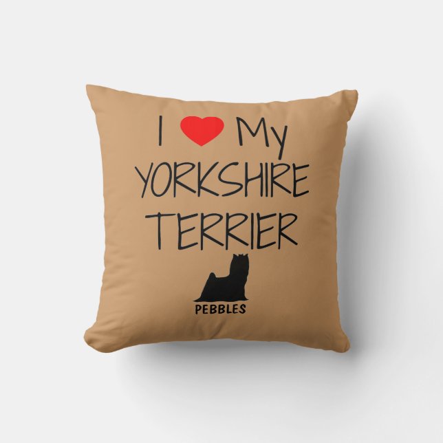 Ik ben dol op mijn Yorkshire Terrier Kussen (Voorkant)
