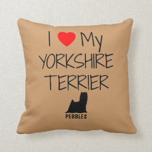 Ik ben dol op mijn Yorkshire Terrier Kussen