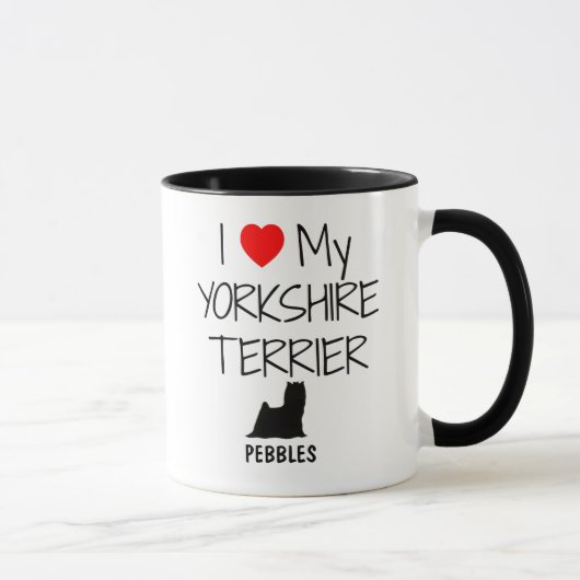 Ik ben dol op mijn Yorkshire Terrier Mok (Rechts)