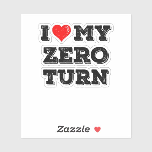 Ik ben dol op mijn Zero Turn Dad cadeau Sticker (Vel)