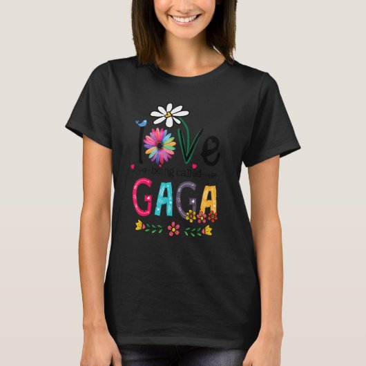 Ik ben dol op Mimi Sunflower Ma's Da T-shirt (Voorkant)