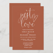 Ik ben dol op moderne QR-code terracotta bruiloft Kaart (Voorkant / Achterkant)