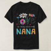 Ik ben dol op Nana Daisy Sunflower Moeder T-shirt (Design voorkant)