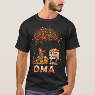 Ik ben dol op oma Farmer Fall Leaves Autumn T-shirt