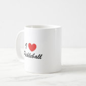 Ik ben dol op Pickleball Sports Typography Coffee Koffiemok (Voorkant links)