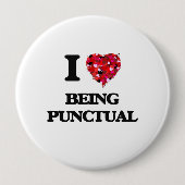 Ik ben dol op Punctual Ronde Button 4,0 Cm (Voorkant)