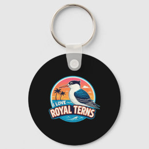 Ik ben dol op Royal Terns vogelaar Sarasota Braden Sleutelhanger