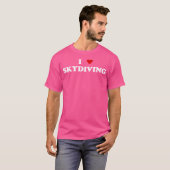 Ik ben dol op skydiven en ik hou van skydiven t-shirt (Voorkant volledig)