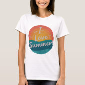 Ik ben dol op Summer Women's Basic T-shirt (Voorkant)