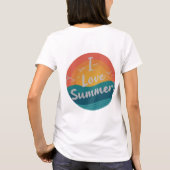 Ik ben dol op Summer Women's Basic T-shirt (Achterkant)