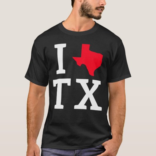 Ik ben dol op Texas Premium T-shirt (Voorkant)
