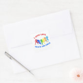 IK BEN DOL OP TRACK EN FIELD VIERKANTE STICKER (Envelop)